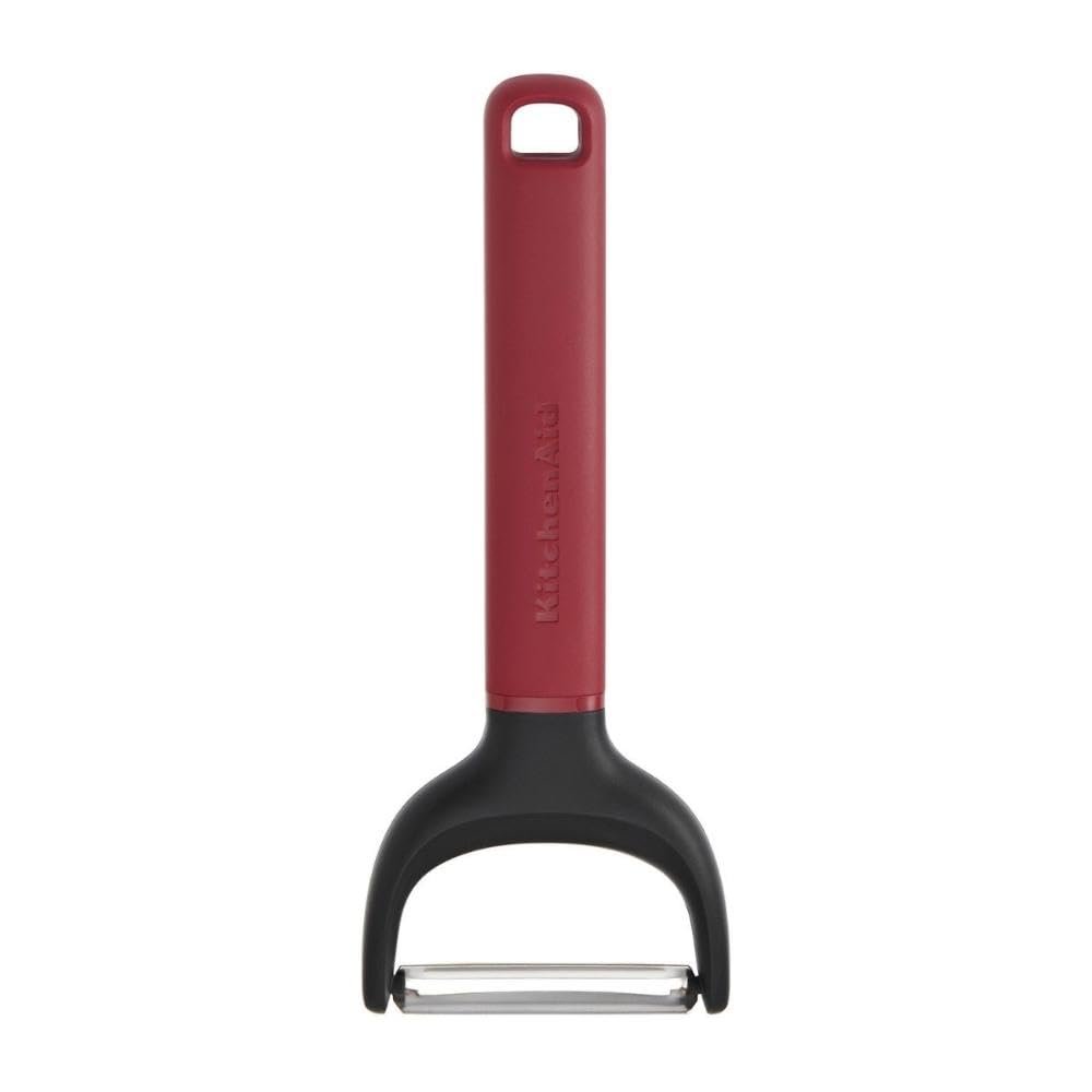 KitchenAid Premium Y-Peeler, Vegetable & Fruit Peeling Tool with Stainless Steel Blade, Potato Tomato Peeler, Dishwasher Safe - Empire Red, 17.5cms