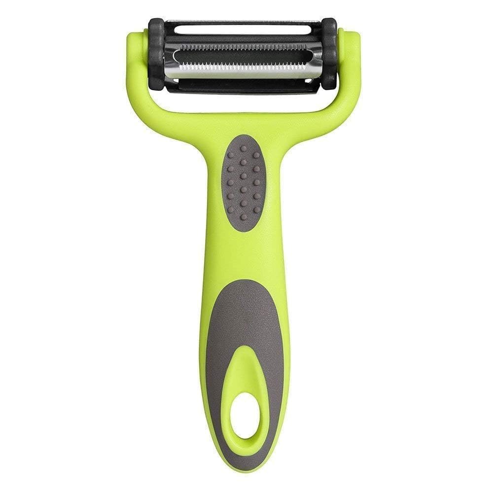 RYBTB Xfilm 3-in-1 Rotary Multifunctional Vegetable and Fruit Peeler with Stainless Steel Blades | Smart Kitchen Slicer & Julienne Cutter with Non-Slip Grip