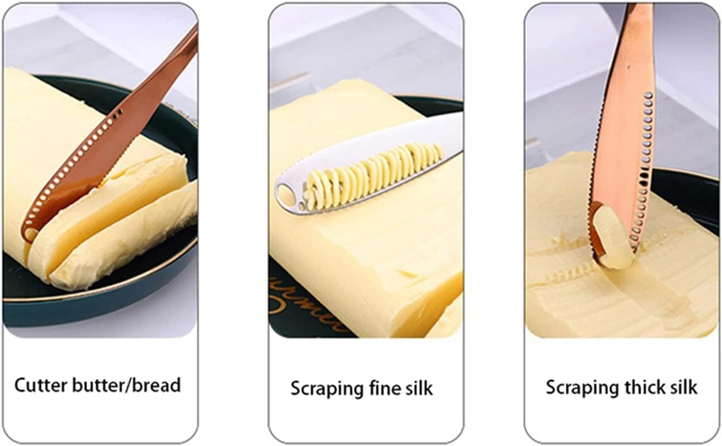 Clovis Stainless Steel Butter Spreader, Jam Knife - 3 in 1, Magic knives for butter and Short Spatula Spreader Knife Spread With Clean Hands(Black & Silver, Set of 1) - Image 8