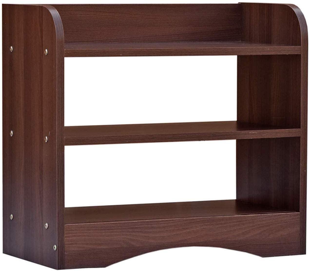 Yookeer Modern Bedside Table with 3 Shelves,Bed Side Table Wooden Organizer Stand/Home Decor Table/Coffee Table/End Table/Side Table for Bedroom/End Table for Living Room 40.6x25.4x50.8 cm,Dark Brown - Image 2
