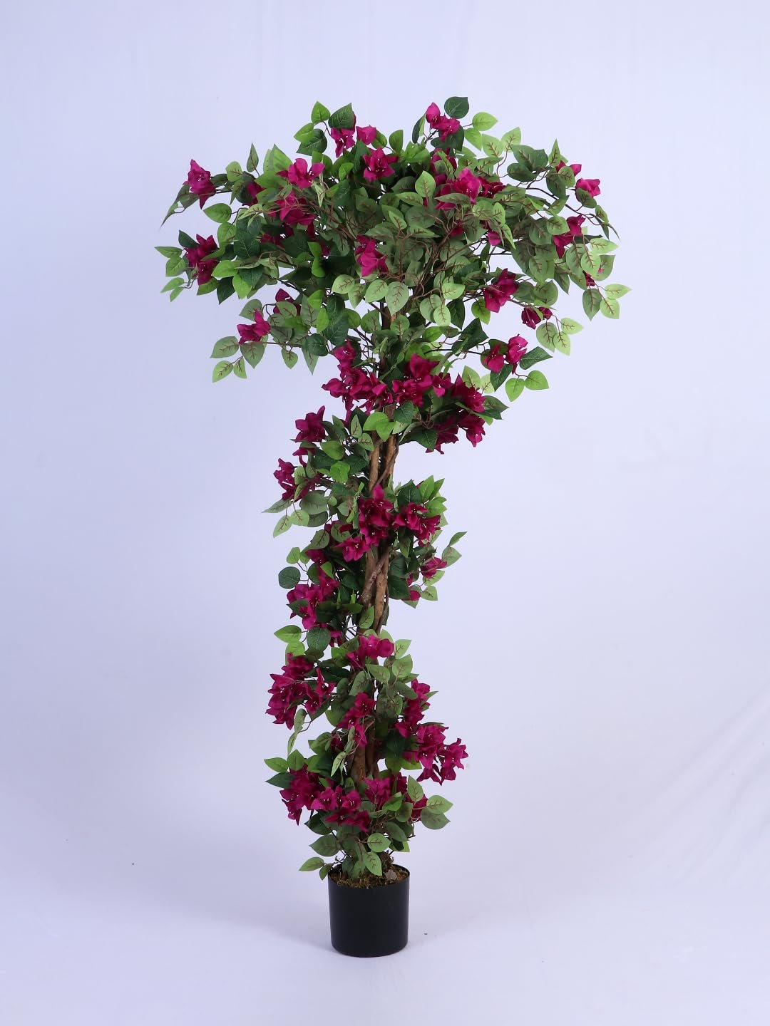 ARICK DECOR 6Ft Artificial Bougainvillea Flowers Tree in Pot, 6ft Realistic Faux Pink Silk Flower Plant, Peacock Shaped Large Floor Decor for Home, Office & Balcony - Image 6