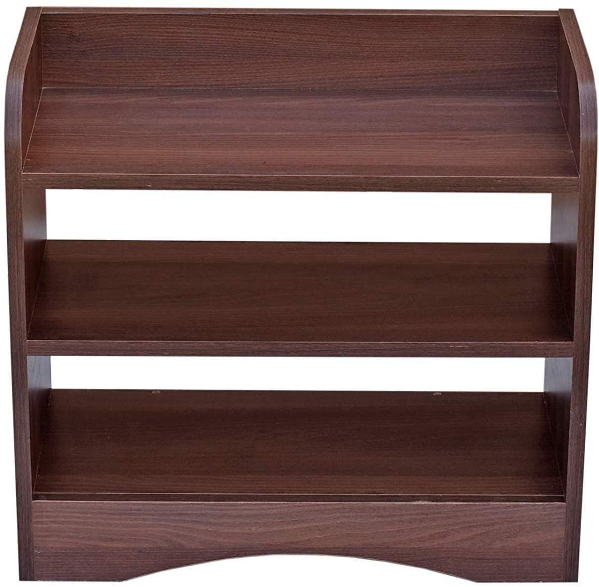 Yookeer Modern Bedside Table with 3 Shelves,Bed Side Table Wooden Organizer Stand/Home Decor Table/Coffee Table/End Table/Side Table for Bedroom/End Table for Living Room 40.6x25.4x50.8 cm,Dark Brown - Image 5