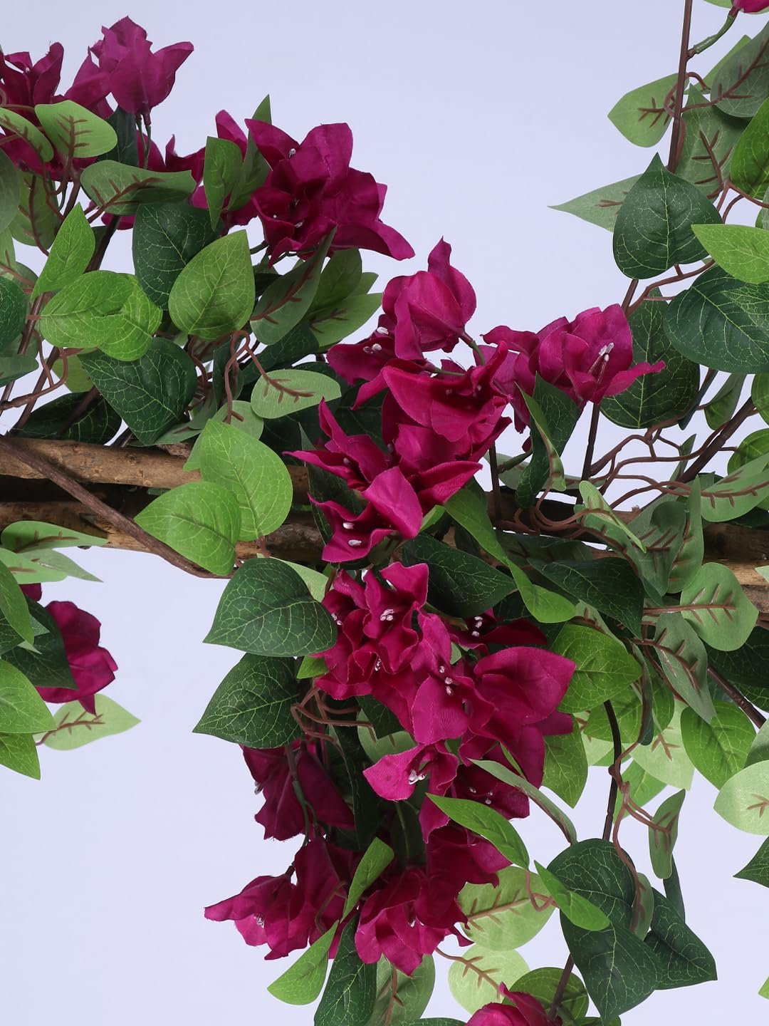 ARICK DECOR 6Ft Artificial Bougainvillea Flowers Tree in Pot, 6ft Realistic Faux Pink Silk Flower Plant, Peacock Shaped Large Floor Decor for Home, Office & Balcony - Image 5
