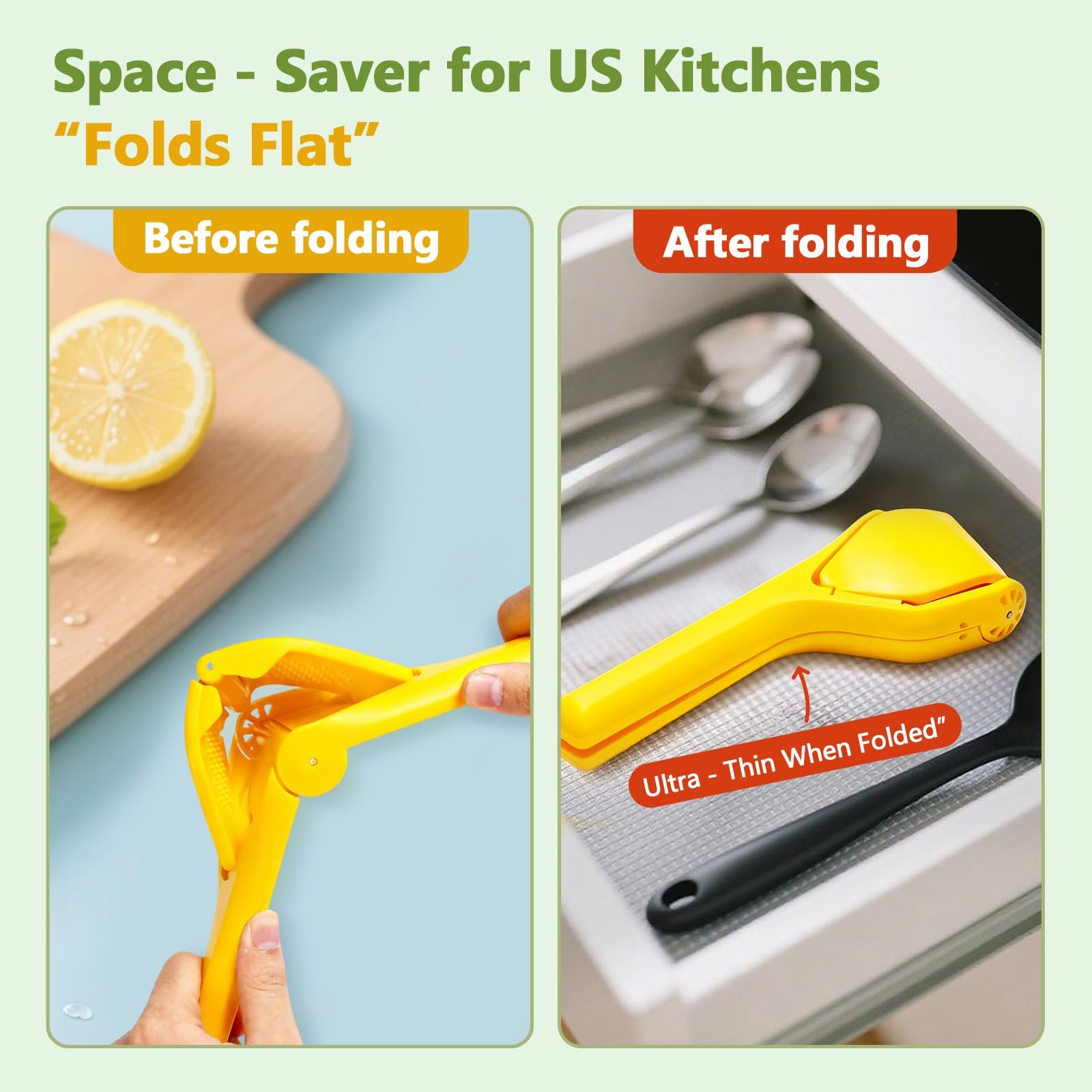 Foldable Manual Juicer for Lemon & Orange | Pulp & Seed Strainer | Dishwasher Safe, Space-Saving | Kitchen & Outdoor Use - Image 6