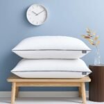 bien LIVING Extra Soft Microfiber Filled Plush Pillow, Down Alternative Hypoallergenic Pillow, 17 x 27 Inches, White (Pack of 2)