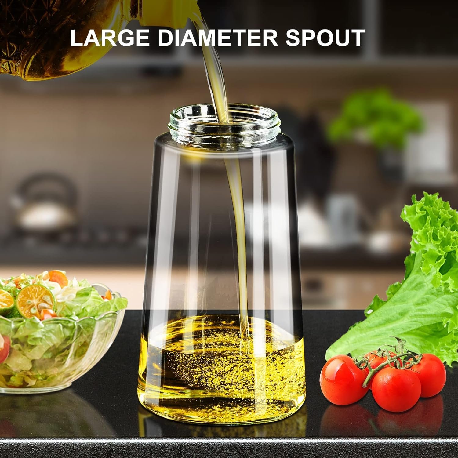 EPICSTACK 500ml 2 in 1 Olive Oil Sprayer and Oil Dispenser Bottle for Kitchen, Glass Oil Bottle with Premium Nozzle, Oil Sprayer for Air Fryer, Salad,BBQ,Roasting (Multi Color) (Pack of 1) - Image 6