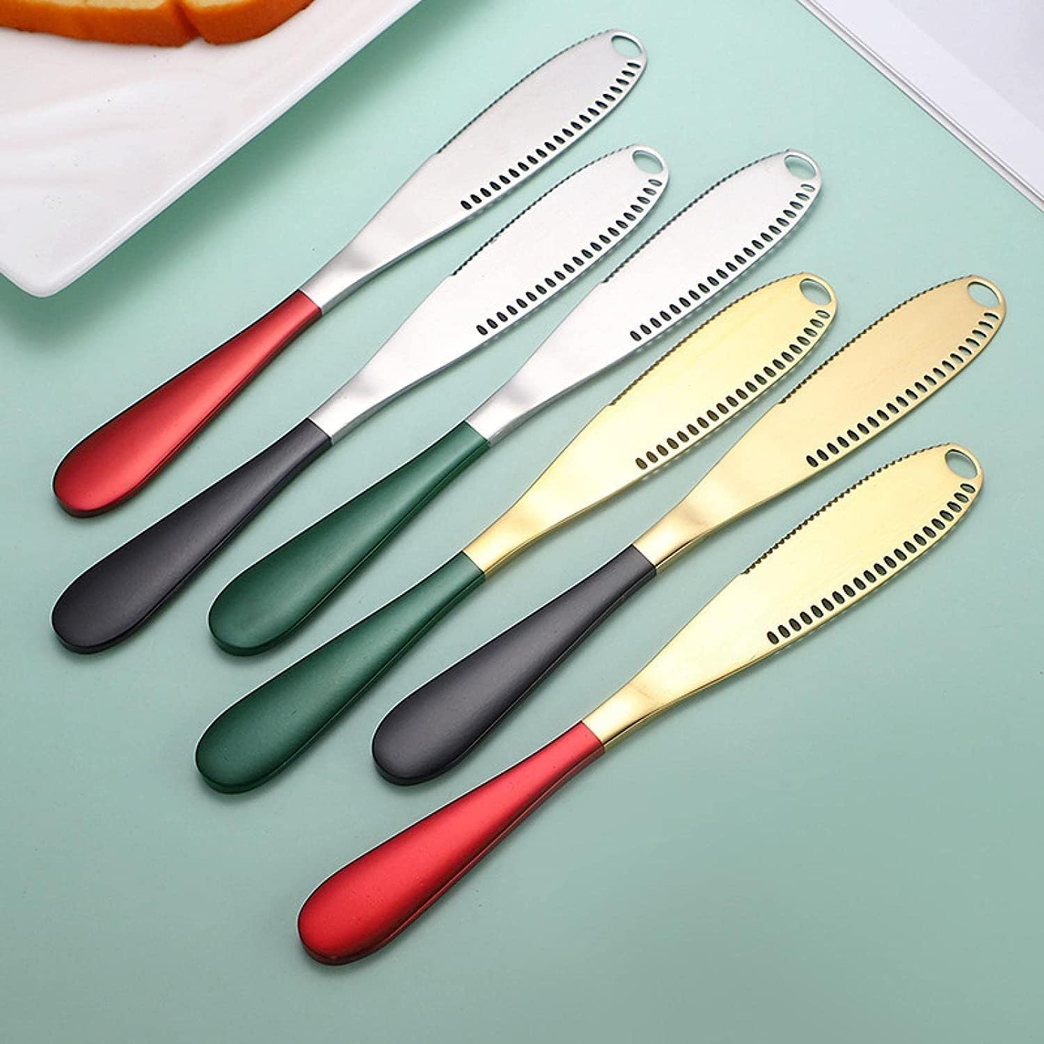 Clovis Stainless Steel Butter Spreader, Jam Knife - 3 in 1, Magic knives for butter and Short Spatula Spreader Knife Spread With Clean Hands(Black & Silver, Set of 1) - Image 7