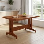 Nilkamal Ultima Dining Table for Dining Room | Ideal for Indoor & Outdoor | Perfect for Home, Office, Hotel, Café and Restaurants | 1 Dining Table (Mango Wood)