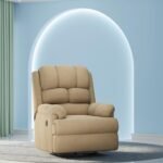 The Sleep Company Luxe Motorised Recliner Sofa | Patented SmartGRID Technology | German Engineered Mechanism | 1 Seater - Superior Seat Comfort | Premium Upholstery | Beige | Free Installation