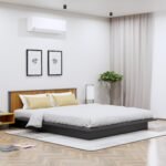 Bniture Modern Low Height Queen Size Bed Without Storage | Engineered Wood Platform Bed Headboard | Bed Queen Size Wooden Cot Double Bed for Bedroom 3 Year Warranty (Slate Grey & Giant Wood)