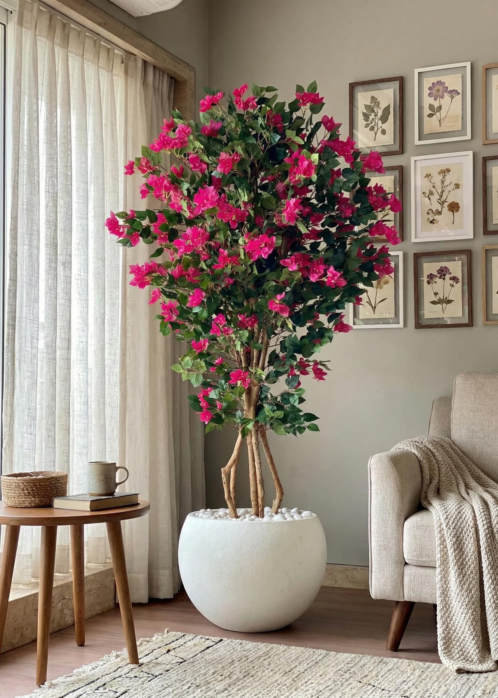 MASON HOME Artificial Bougainvillea Tree - 6 Feet | Realistic Plant - Trees - Flowers | Indoor Tropical | Home - Shop - Office | Gifting - Décor - Ambience - Durable | No Maintenance - Image 6