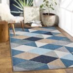 ishro home 4x6 Feet 3D Jet Multi Printed Carpet Rug Runner and Carpets for Bedroom/Living Area/Home with Anti Slip Backing (Crystals, 4x6 Ft)