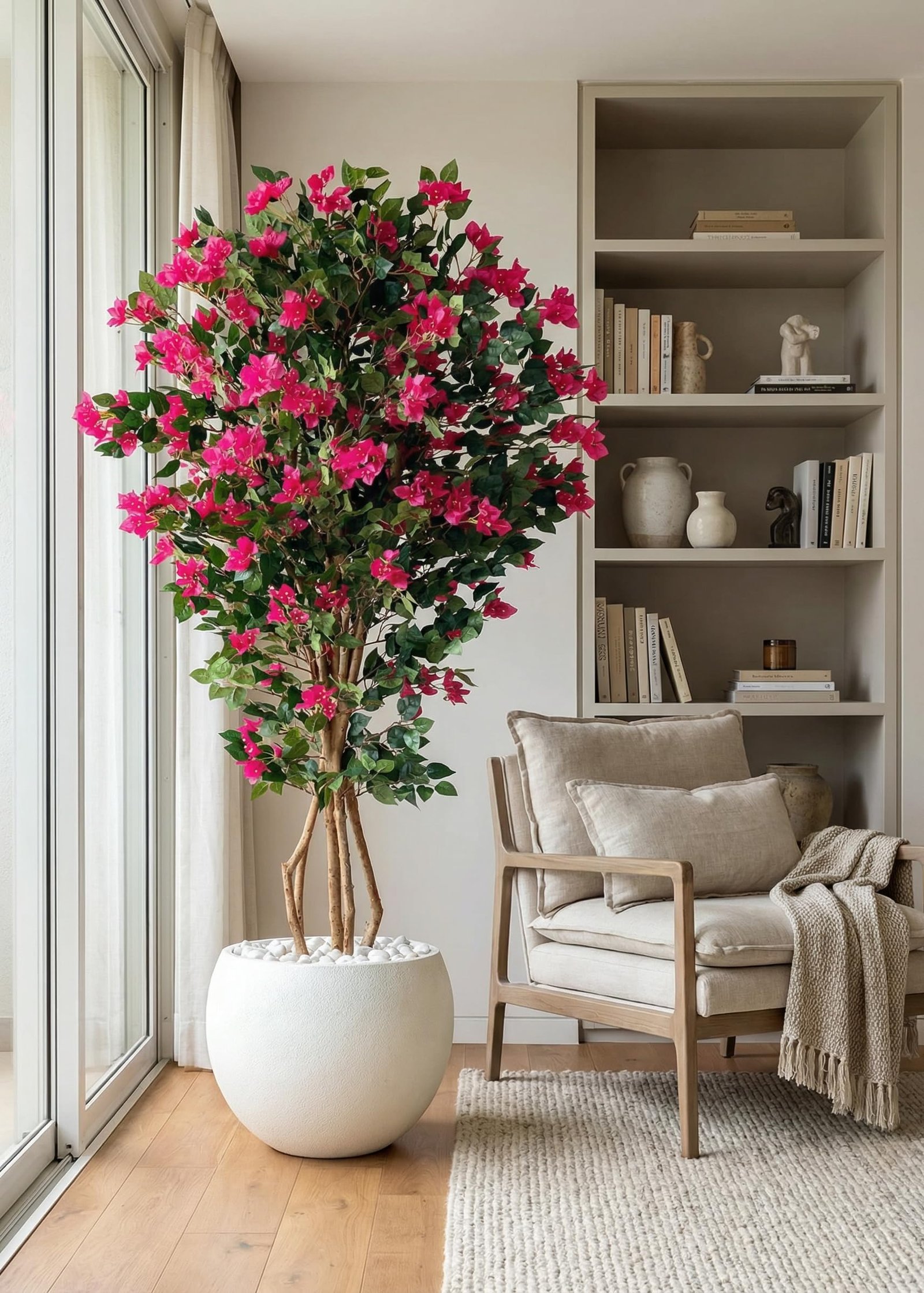 MASON HOME Artificial Bougainvillea Tree - 6 Feet | Realistic Plant - Trees - Flowers | Indoor Tropical | Home - Shop - Office | Gifting - Décor - Ambience - Durable | No Maintenance - Image 4