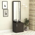 DesignFit Engineered Wood Dressing Table with Mirror Dressing Table with Storage Vanity Table for Bedroom Living Room Home - Wenge Finish
