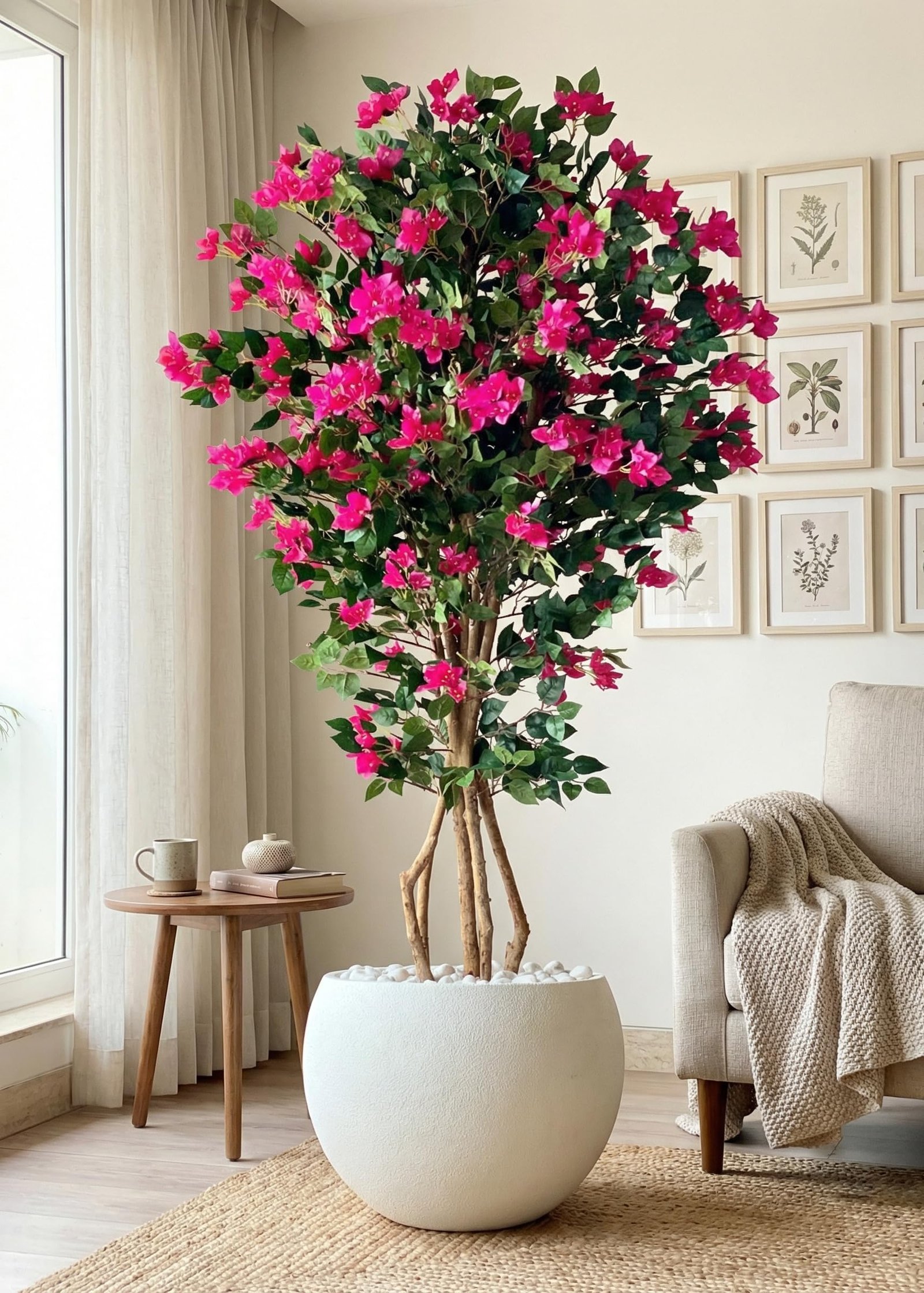 MASON HOME Artificial Bougainvillea Tree - 6 Feet | Realistic Plant - Trees - Flowers | Indoor Tropical | Home - Shop - Office | Gifting - Décor - Ambience - Durable | No Maintenance
