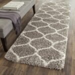 EKEFFY Modern Shaggy Fluffty Export Quality Polyster Carpet for Dinning Room, Hall, BedroomColor-Silver Ivory Size 1.5x3 feet