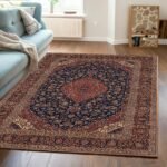 ishro home Premium Carpet for Hall, Rug for Living Room, Carpet for Bedroom Floor | Anti Skid | Machine-Washable | Non-Shedding | Non- Fading | (3x5 Fts, Herati)